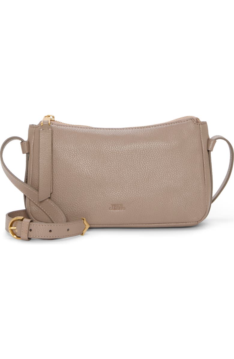 Vince Camuto Noemi Leather Crossbody Bag, Main, color, Dkbeige 01