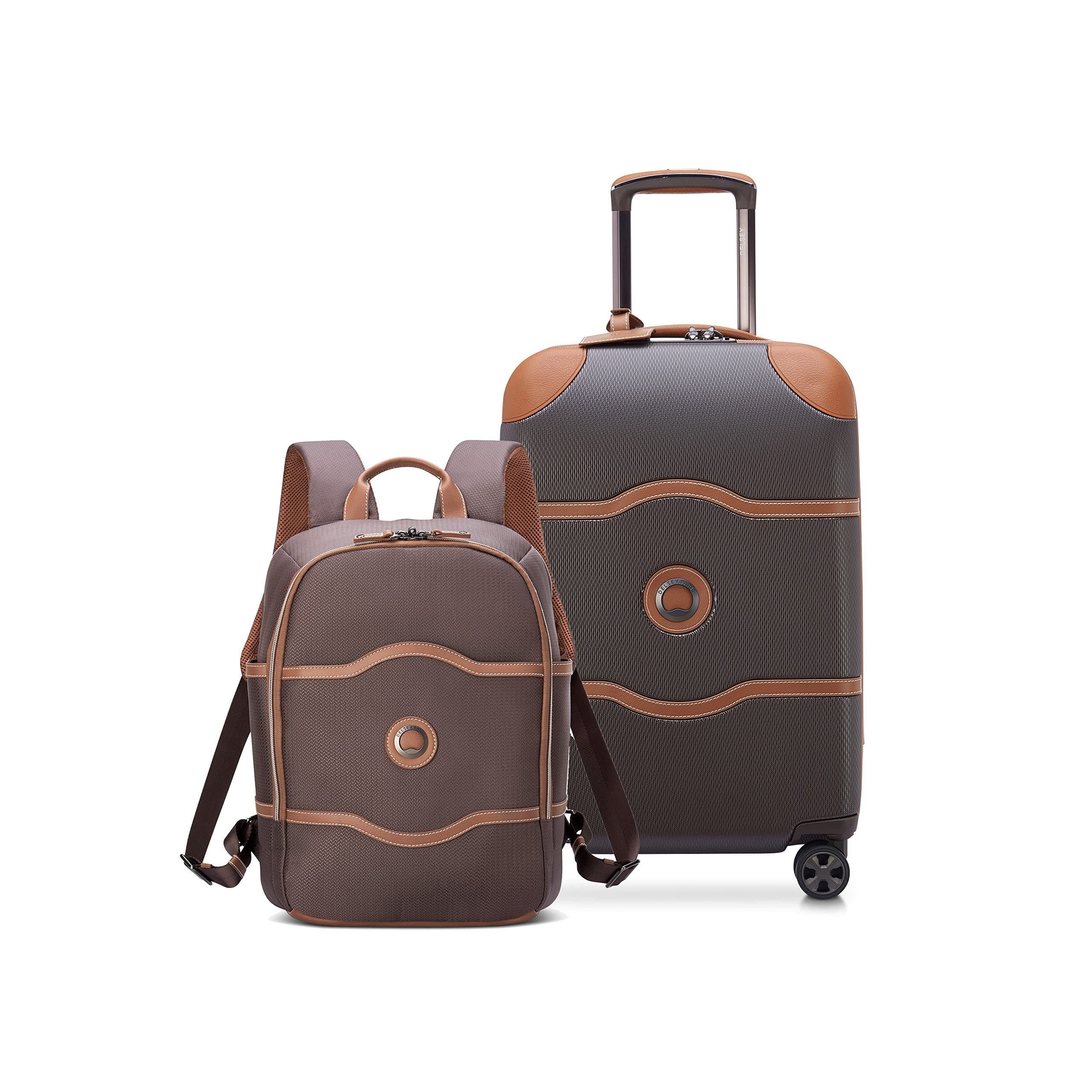 Delsey Paris Chatelet Air 2.0  2-Piece Luggage Set Carry-On & Backpack, Main, color, Chocolate Brown