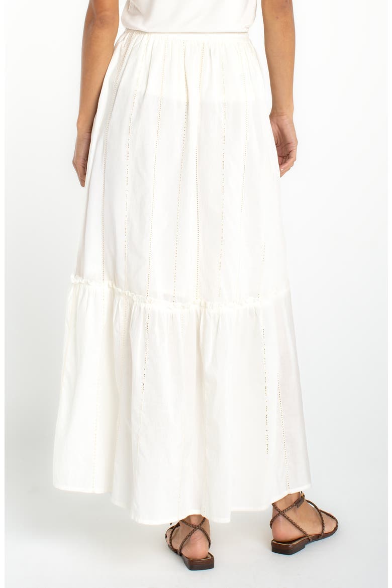 Tiered Maxi Skirt, Alternate, color, CREAM STRIPE EMBROIDERED