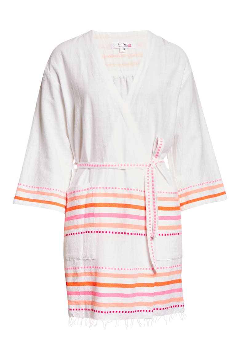 Eshe Cotton Blend Robe, Alternate, color, PINK