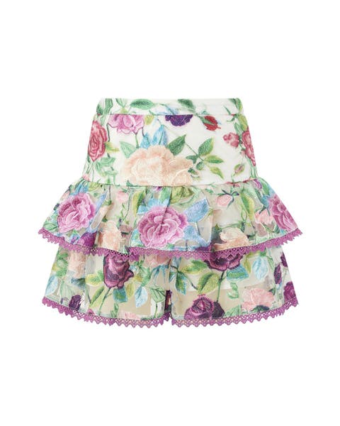 Rachelle Embroidered Mini Skirt