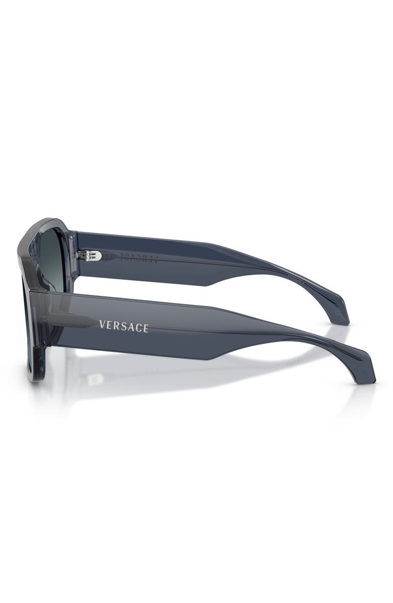 Versace 56mm Square Sunglasses, Alternate, color, Dark Blue / Blue Gradient Grey