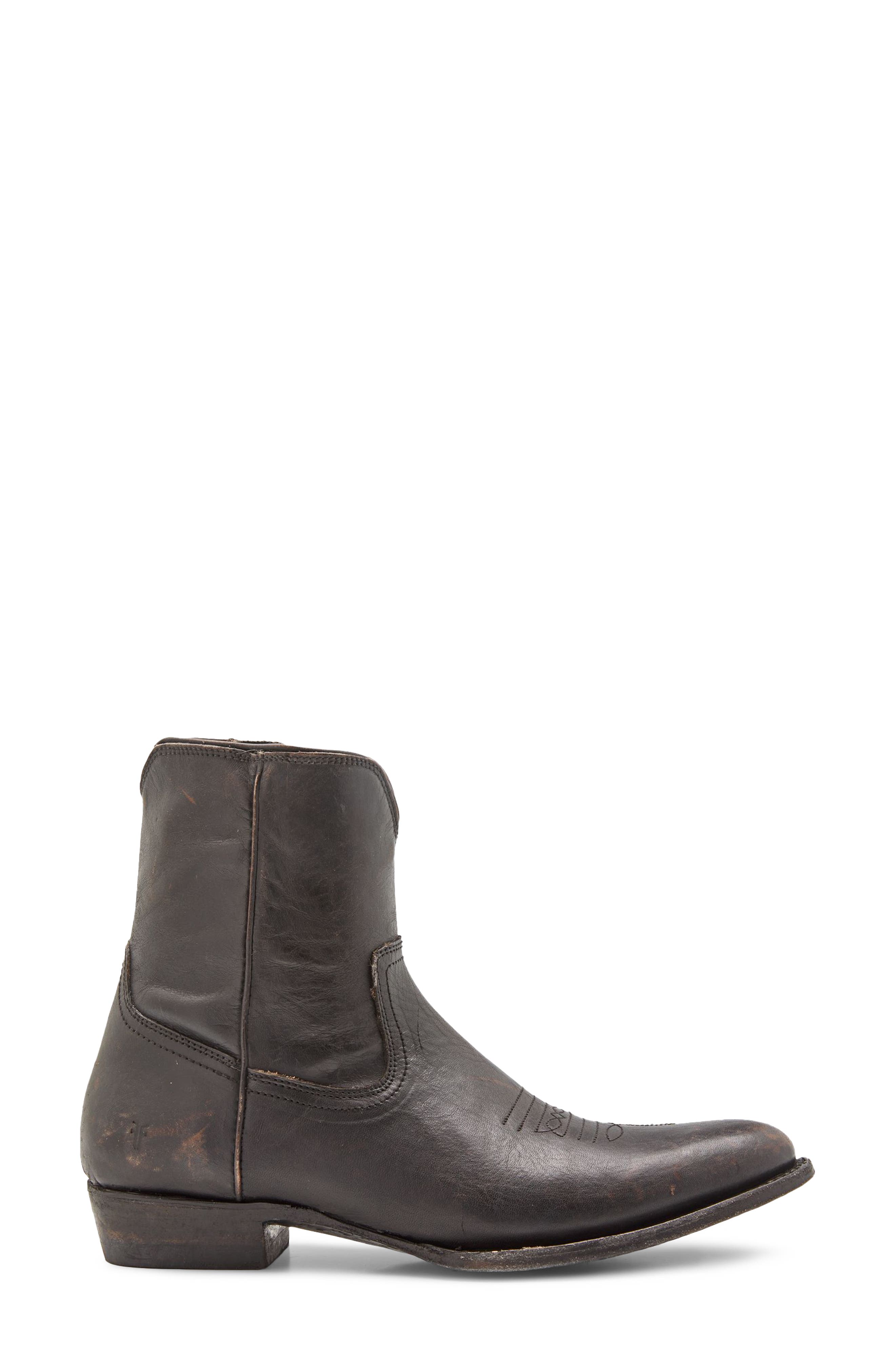 Frye Austin Western Boot, Alternate, color, Black