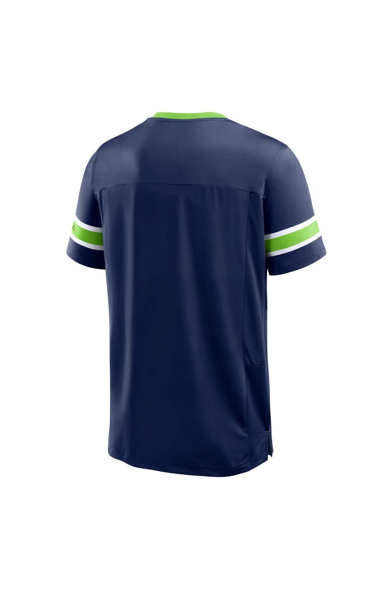 FANATICS Men's Fanatics College Navy Seattle Seahawks Hometown Premium Hashmark V-Neck T-Shirt, Alternate, color, College Navy