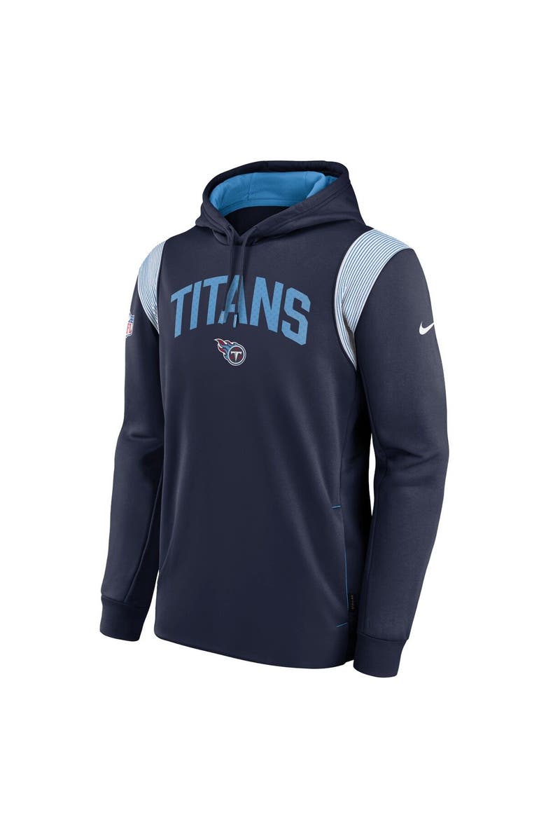 Nike Men's Nike Navy Tennessee Titans Sideline Athletic Stack Performance Pullover Hoodie, Alternate, color, Navy