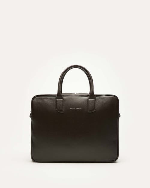 Want Les Essentiels De La Vie Want Les Essentiels Lesage Pebble-grained Leather Computer Bag In Dark Brown