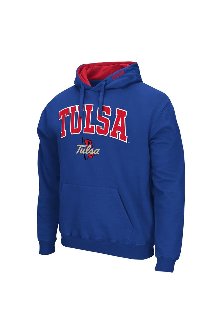 Men's Colosseum  Royal Tulsa Golden Hurricane Arch & Logo Pullover Hoodie, Alternate, color, Royal