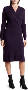 Sofia Cashmere Long Sleeve Cashmere Sweater Dress