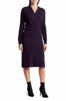 Sofia Cashmere Long Sleeve Cashmere Sweater Dress