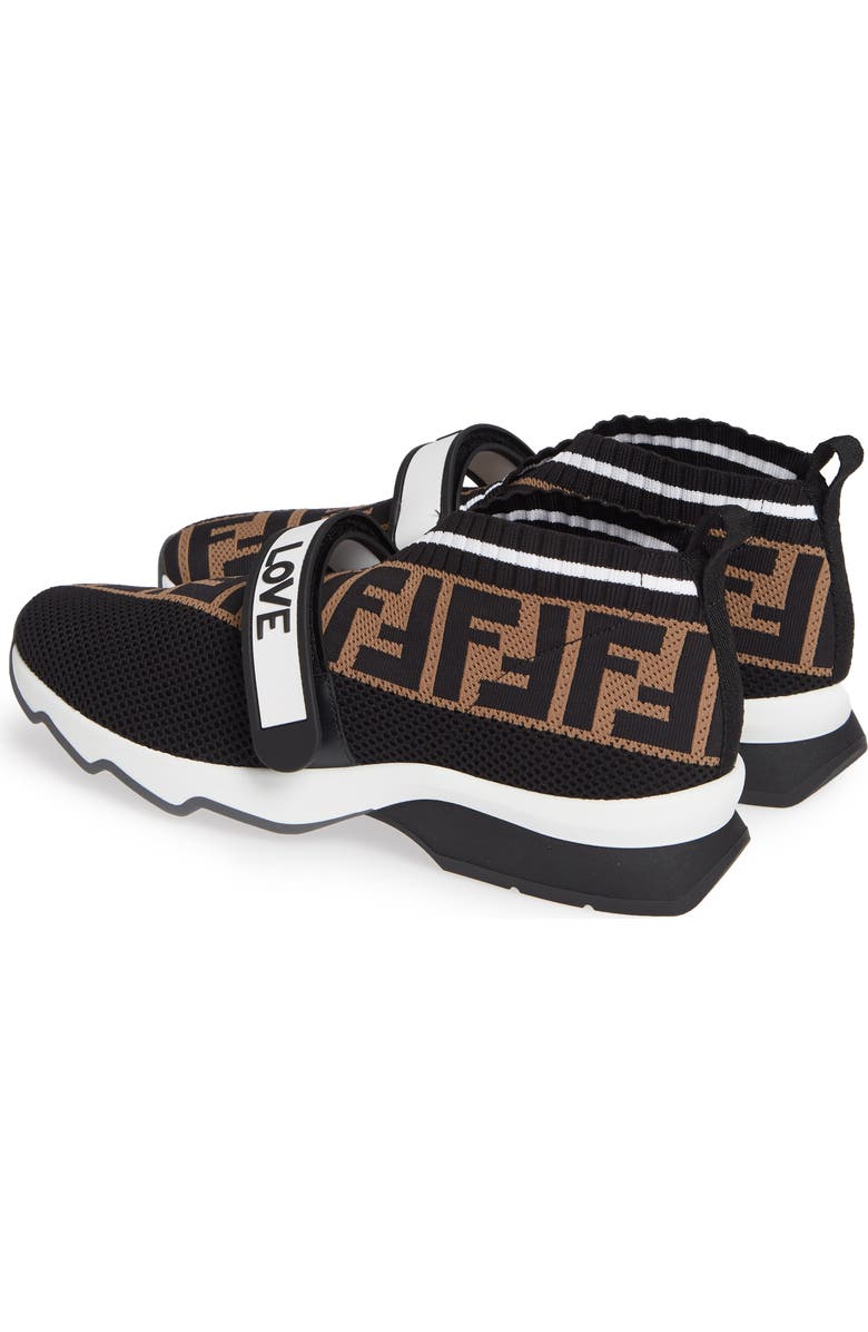 Fendi Rockoko Knit Sneaker, Alternate, color,