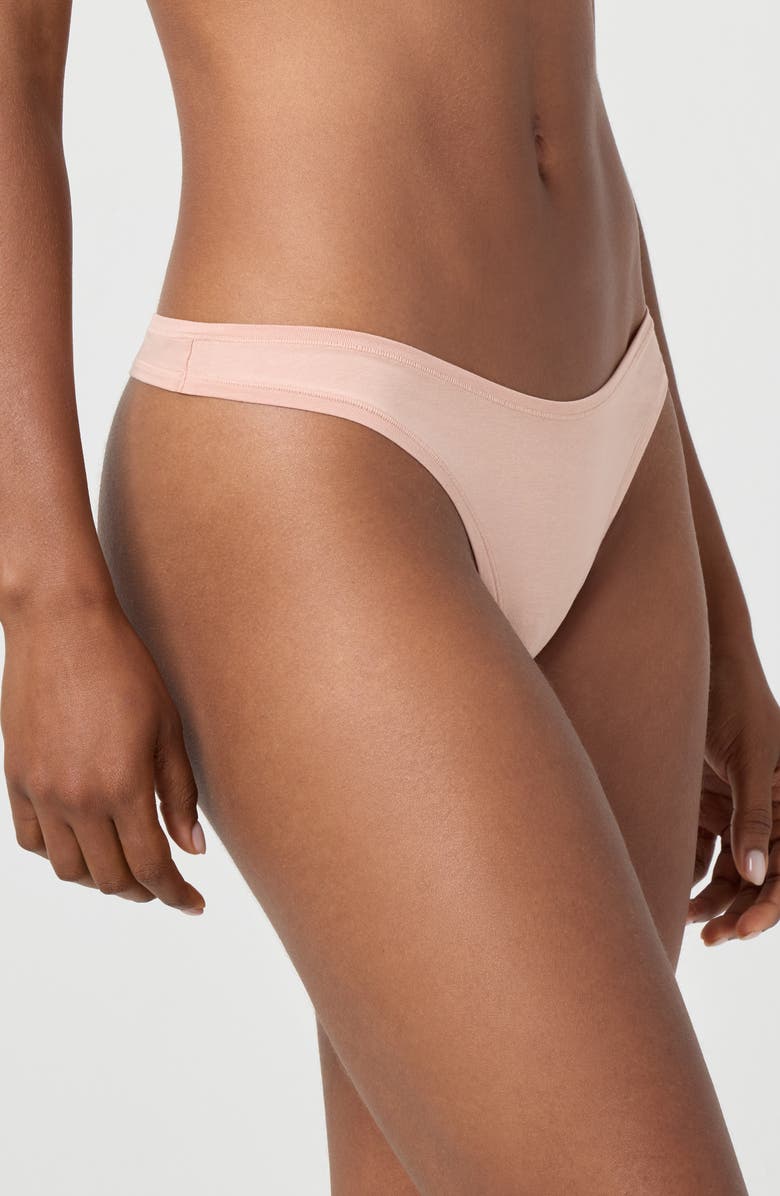 Florence by Mills Cotton Blend Thong, Alternate, color, Mahogany