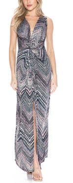 O.L. Twist Front Maxi Dress