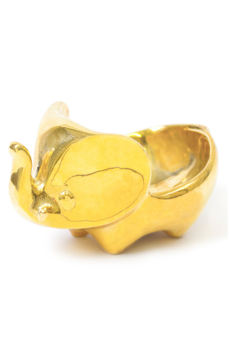Brass Elephant Decorative Bowl, Main, color, Gold