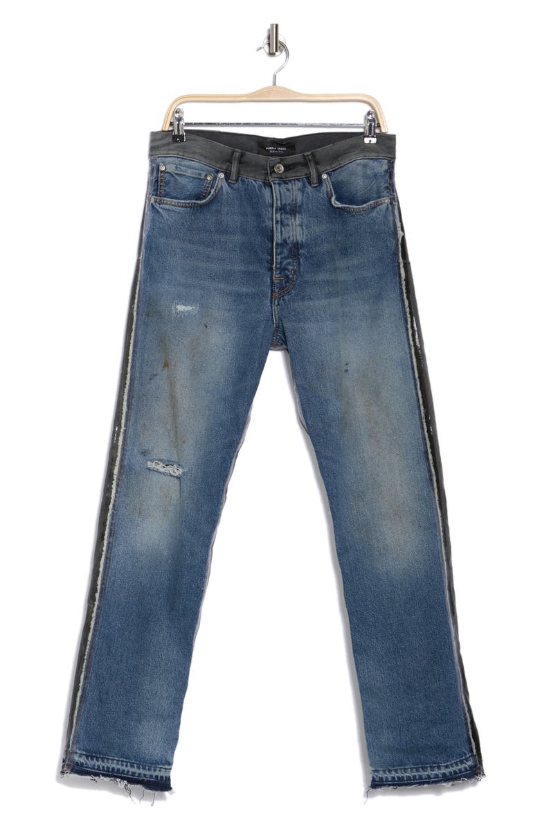 PURPLE BRAND Two-Tone Skinny Jeans, Alternate, color, Washed Indigo