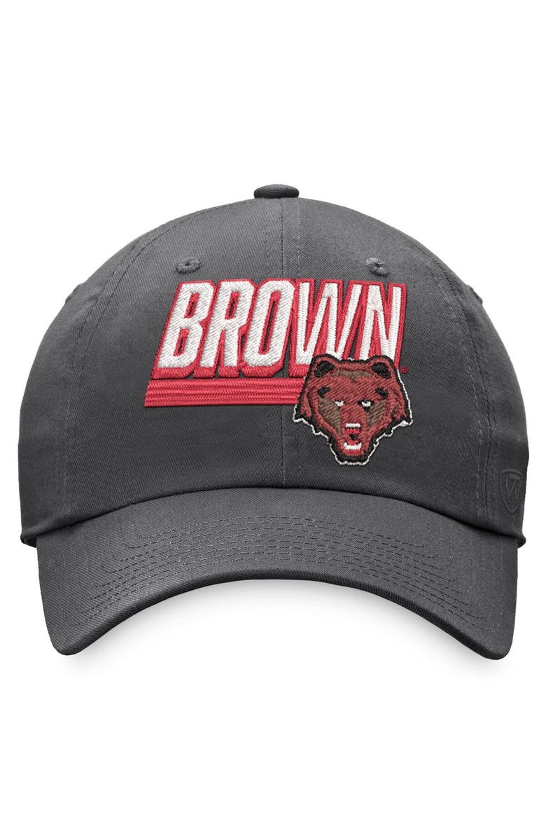 TOP OF THE WORLD Men's Top of the World Charcoal Brown Bears Slice Adjustable Hat, Alternate, color, Charcoal