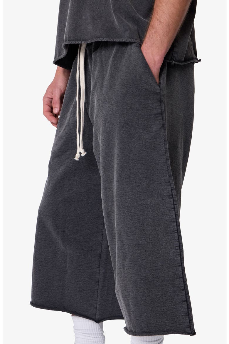 Extra Long Sweat Shorts, Alternate, color, WASHED BLACK
