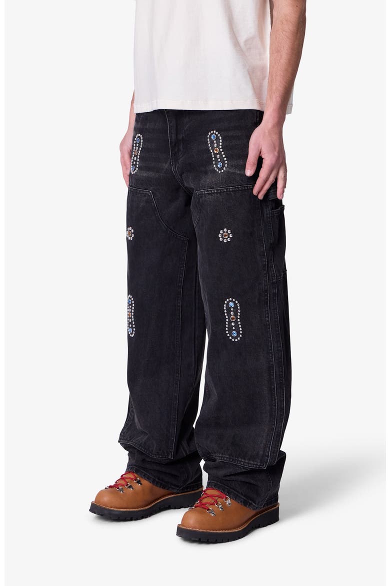 Western Jewel Carpenter Jeans, Alternate, color, WASHED BLACK