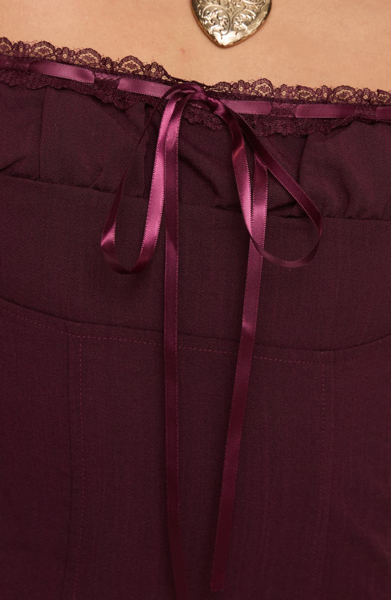 Princess Polly Trynia Lace Trim Camisole, Alternate, color, Dark Red