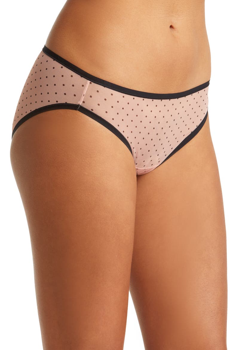 Spellbound Mesh Bikini, Alternate, color, ROSE/ DOT