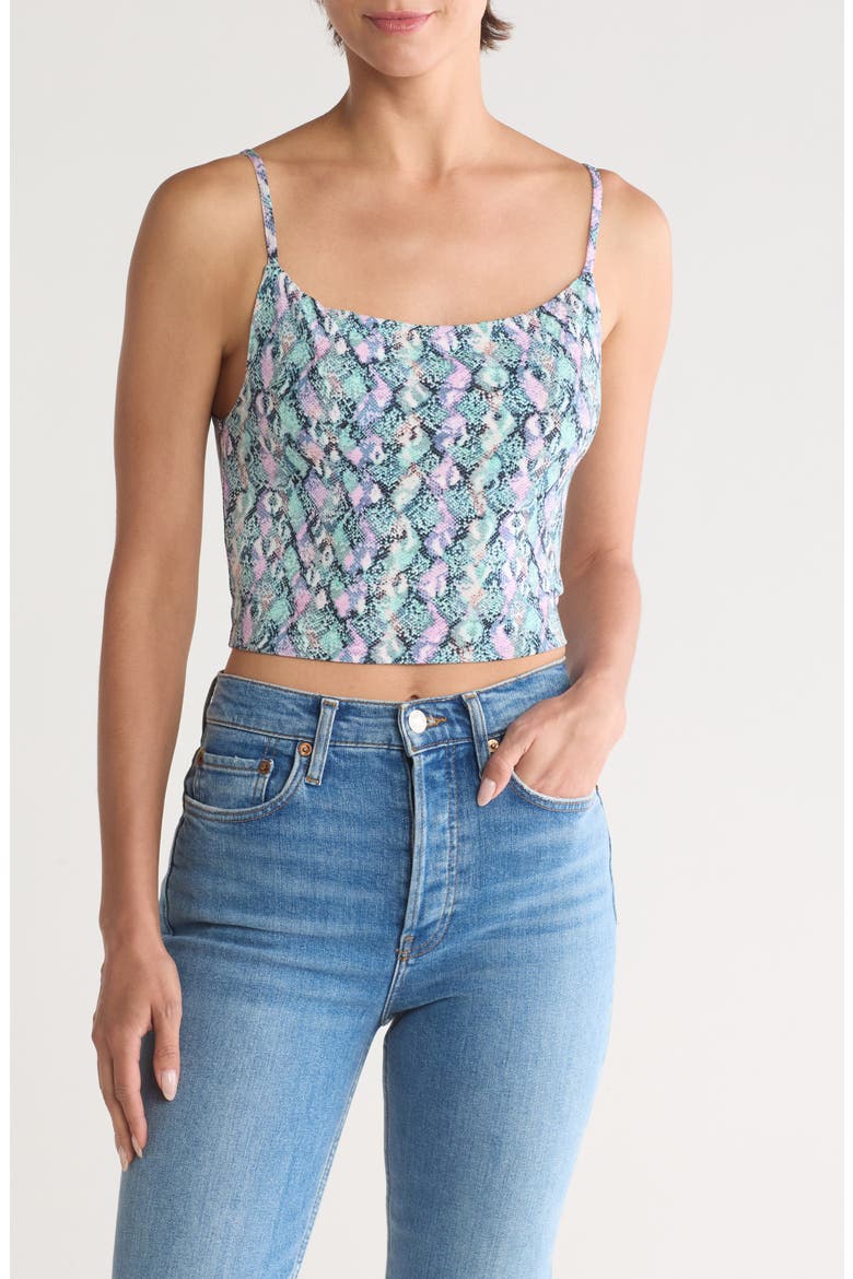 Cassedy Crop Tank, Main, color, SPRING SNAKE