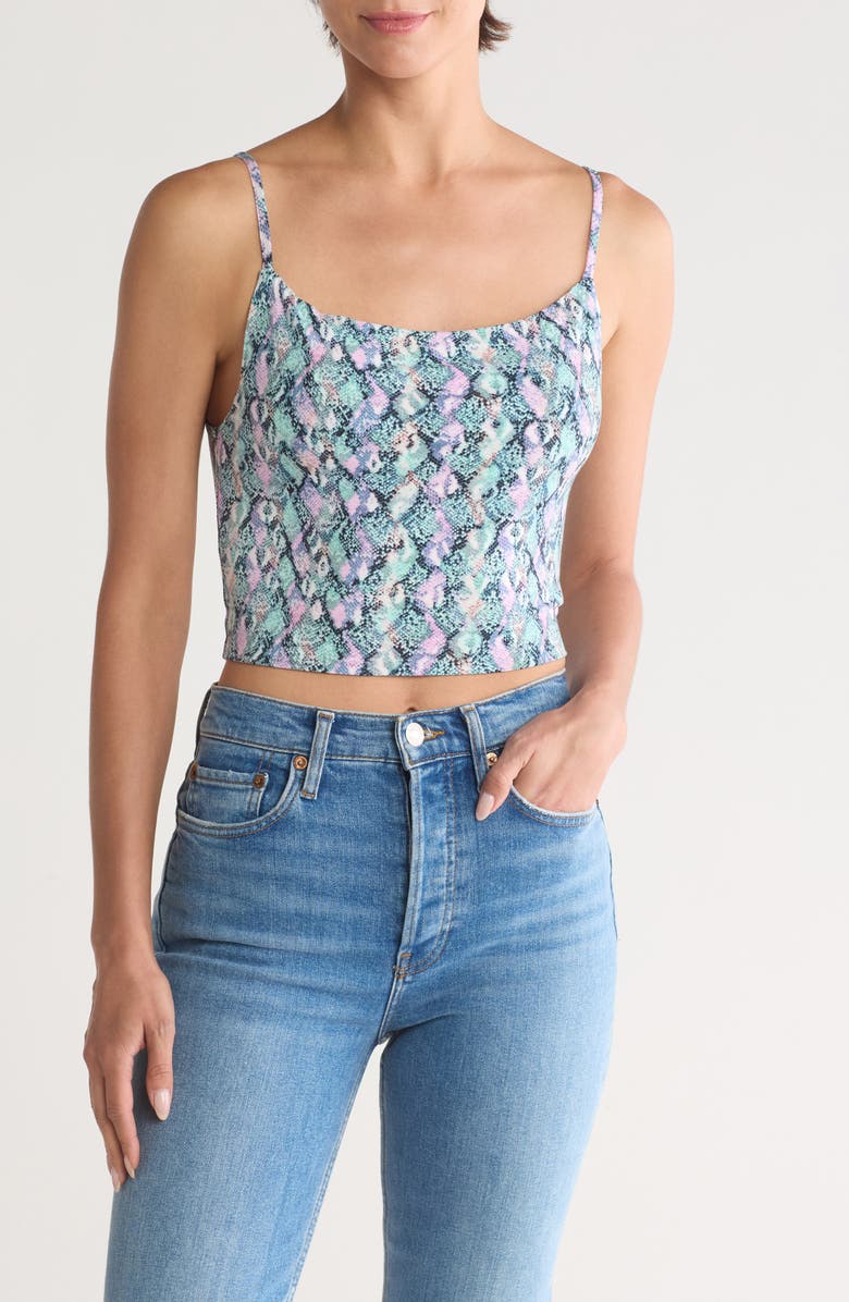 Tart Cassedy Crop Tank, Main, color, Spring Snake