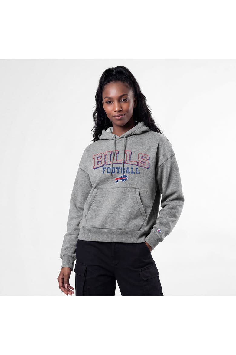 Women's Champion Gray Buffalo Bills Triumph Tri-Blend Hoodie, Main, color, Gray