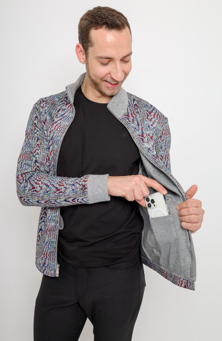 PINO BY PINOPORTE Handfill Bomber Jacket, Alternate, color, Grey Multi