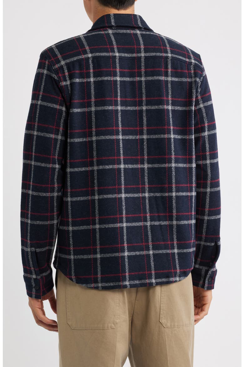 Continental Plaid Flannel Button-Up Shirt, Alternate, color, BLACK COMBO