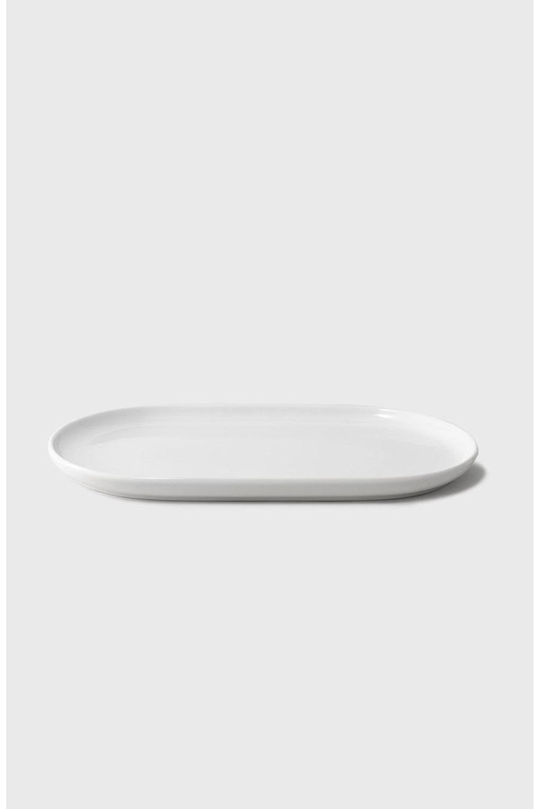 Oval Ceramic Platter, Main, color, White