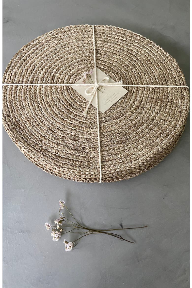 Fique Spiral Placemat Set of 4, Alternate, color, Natural