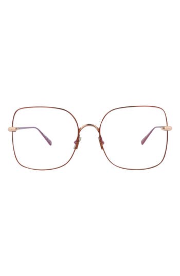 Pomellato 57mm Square Optical Glasses In Brown/brown