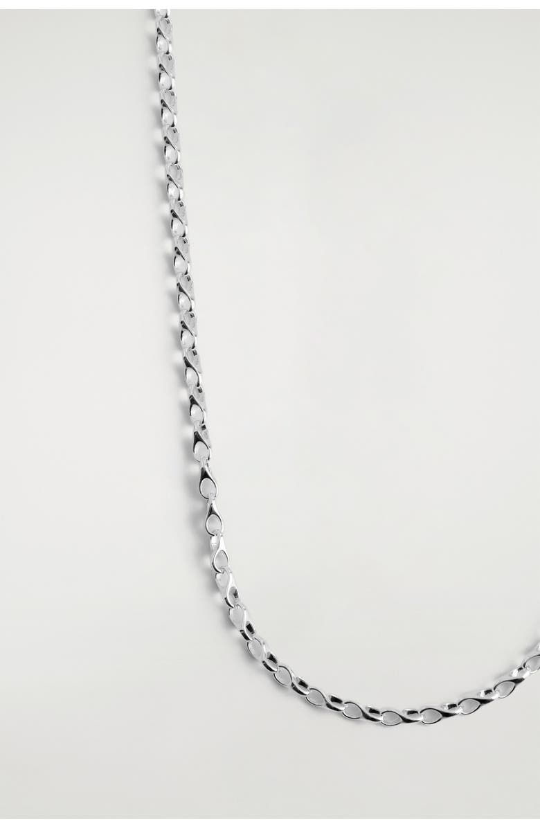 COS Teardrop-link Long Chain Necklace, Alternate, color, Silver