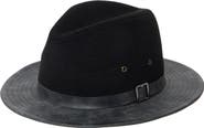 San Diego Hat Faux Leather Brim Fedora