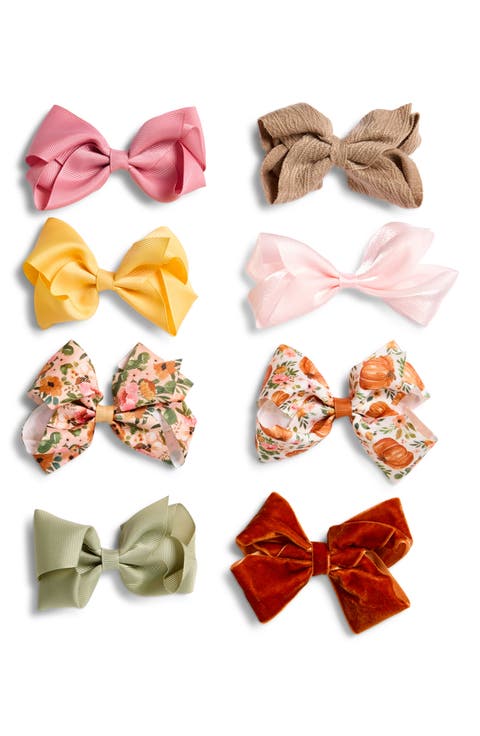 8-Pack Harvest Bow Clips
