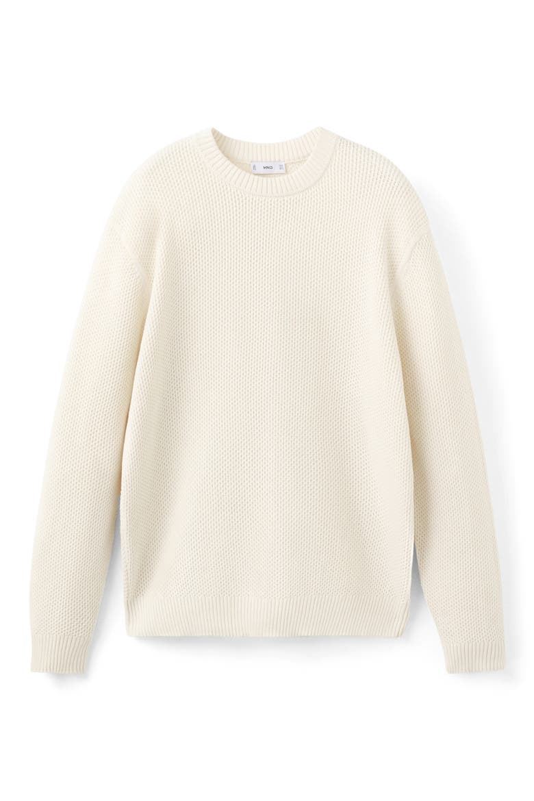 Crewneck Cotton Blend Sweater, Alternate, color, ECRU