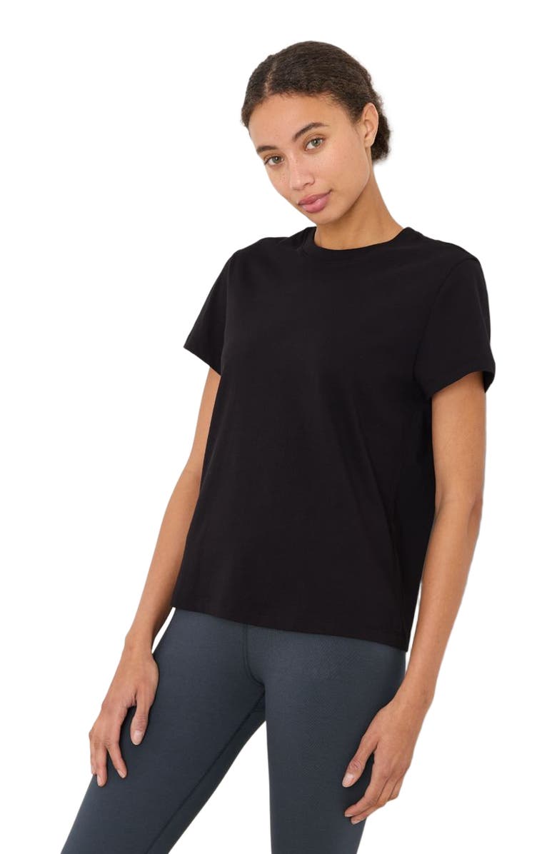 Pact Organic Cotton Women's Softspun Essential Crewneck Tee, Alternate, color, Black