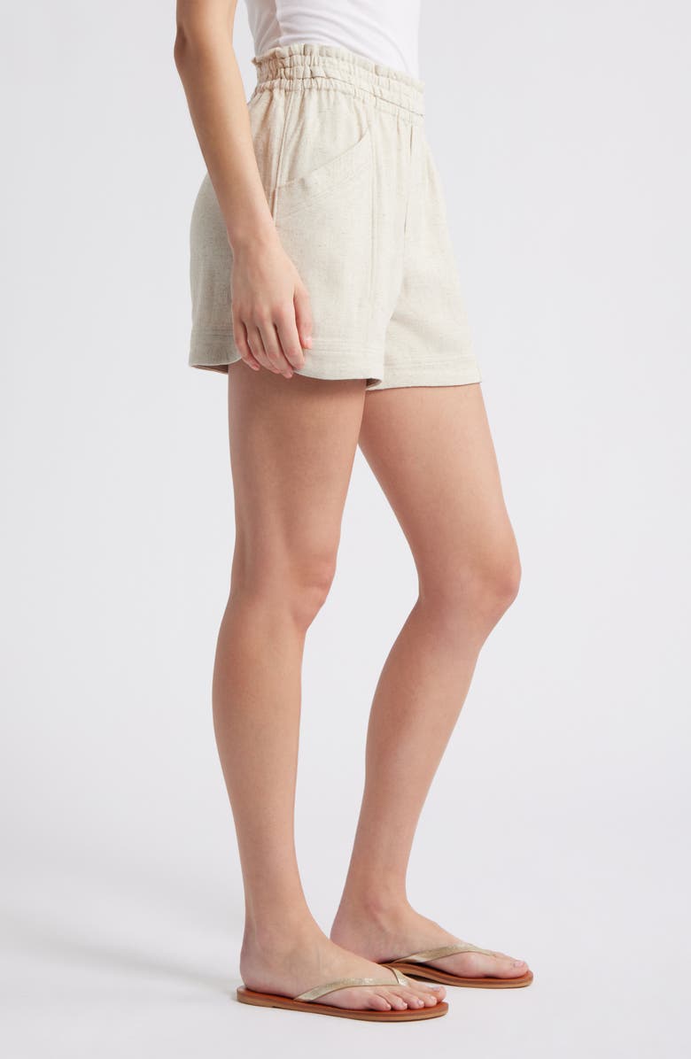 Wit & Wisdom Skyrise Patch Pocket Shorts, Alternate, color, Heather Ecru