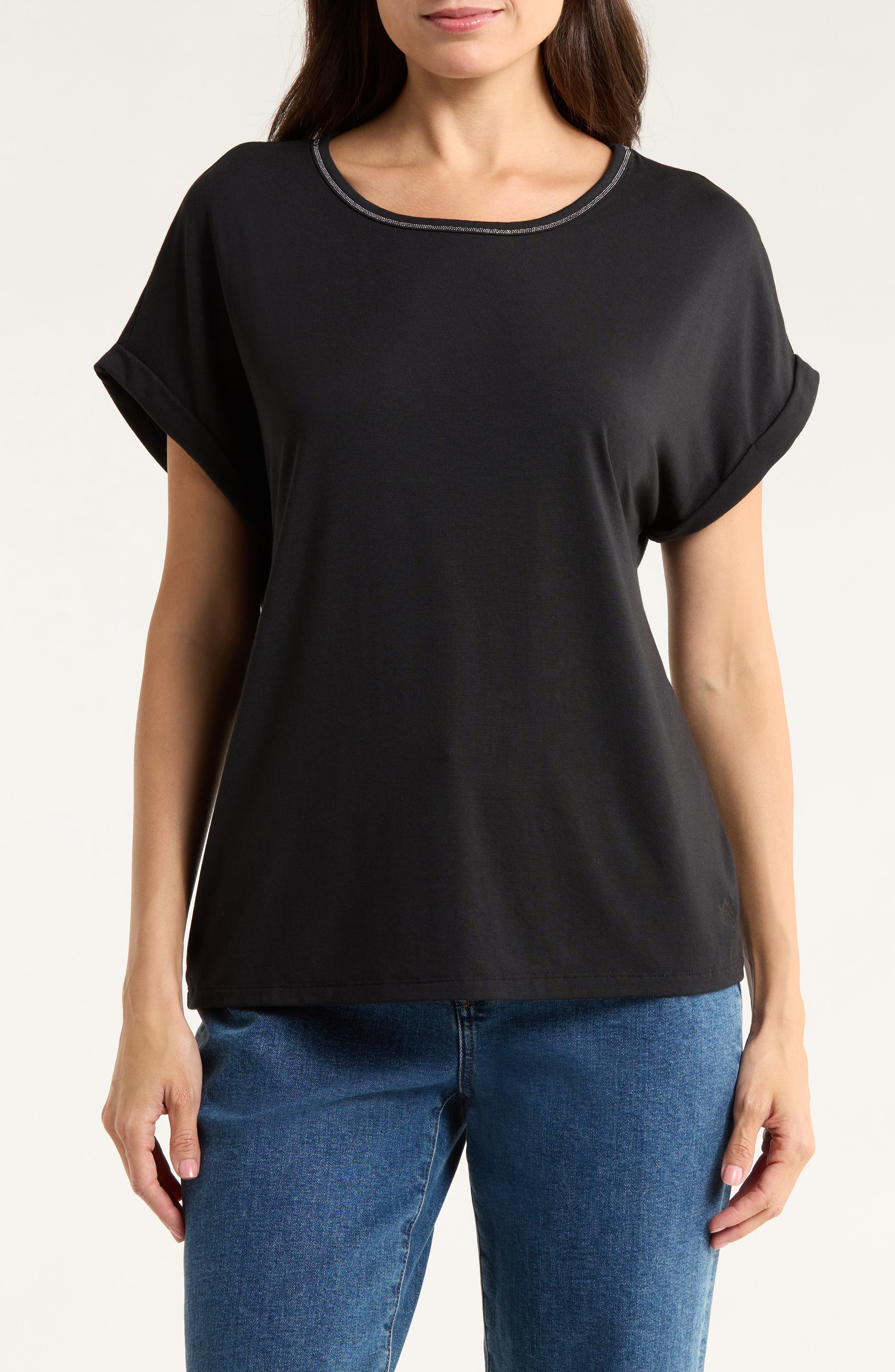 Tommy Bahama Kauai Caviar Beaded Collar T-Shirt