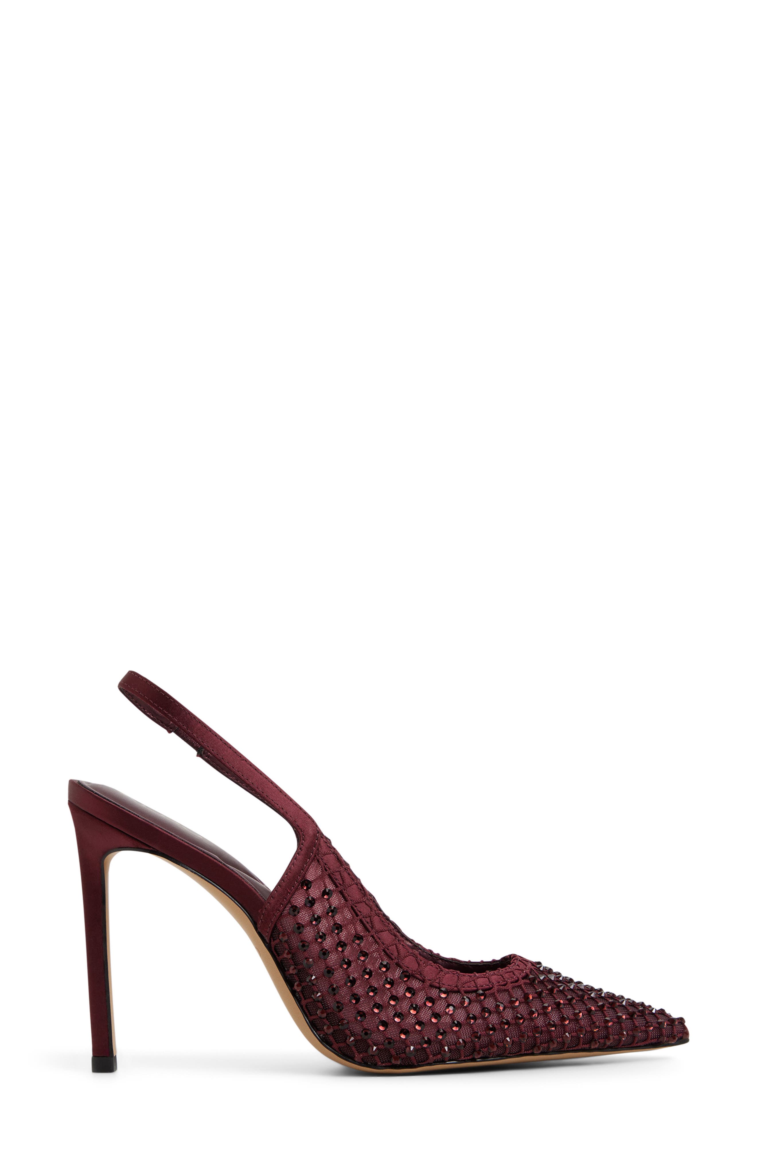 ALDO Marciana Slingback Pointed Toe Pump, Alternate, color, Burgundy