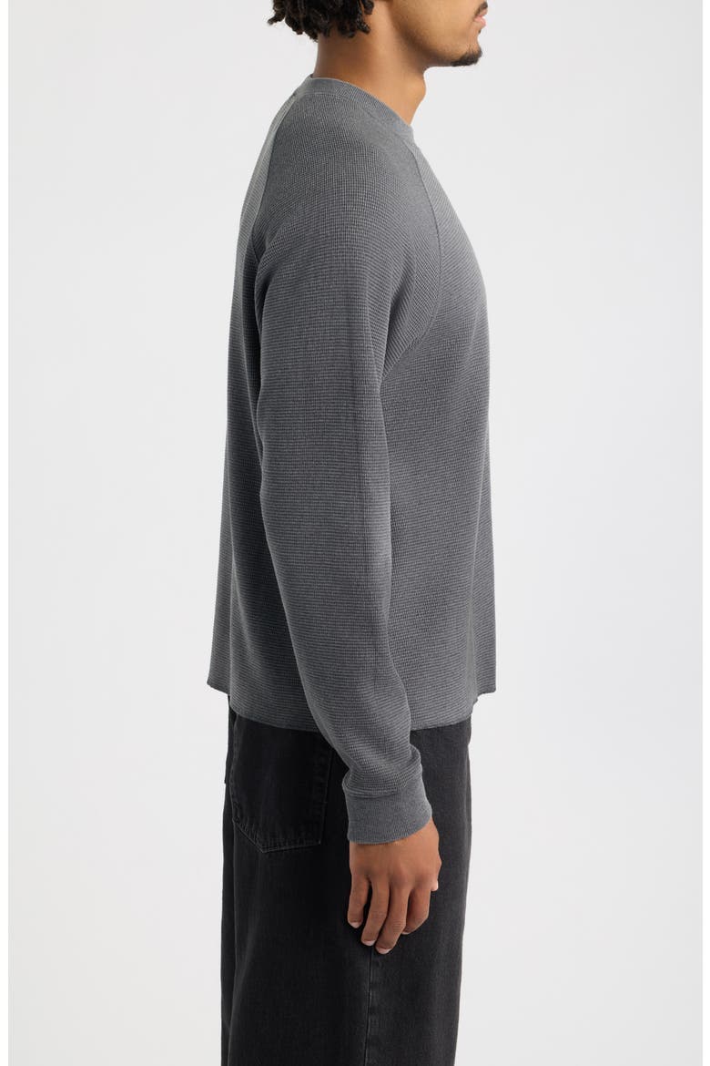Boxy Thermal Cotton Blend Long Sleeve T-Shirt, Alternate, color, GREY MAGNET