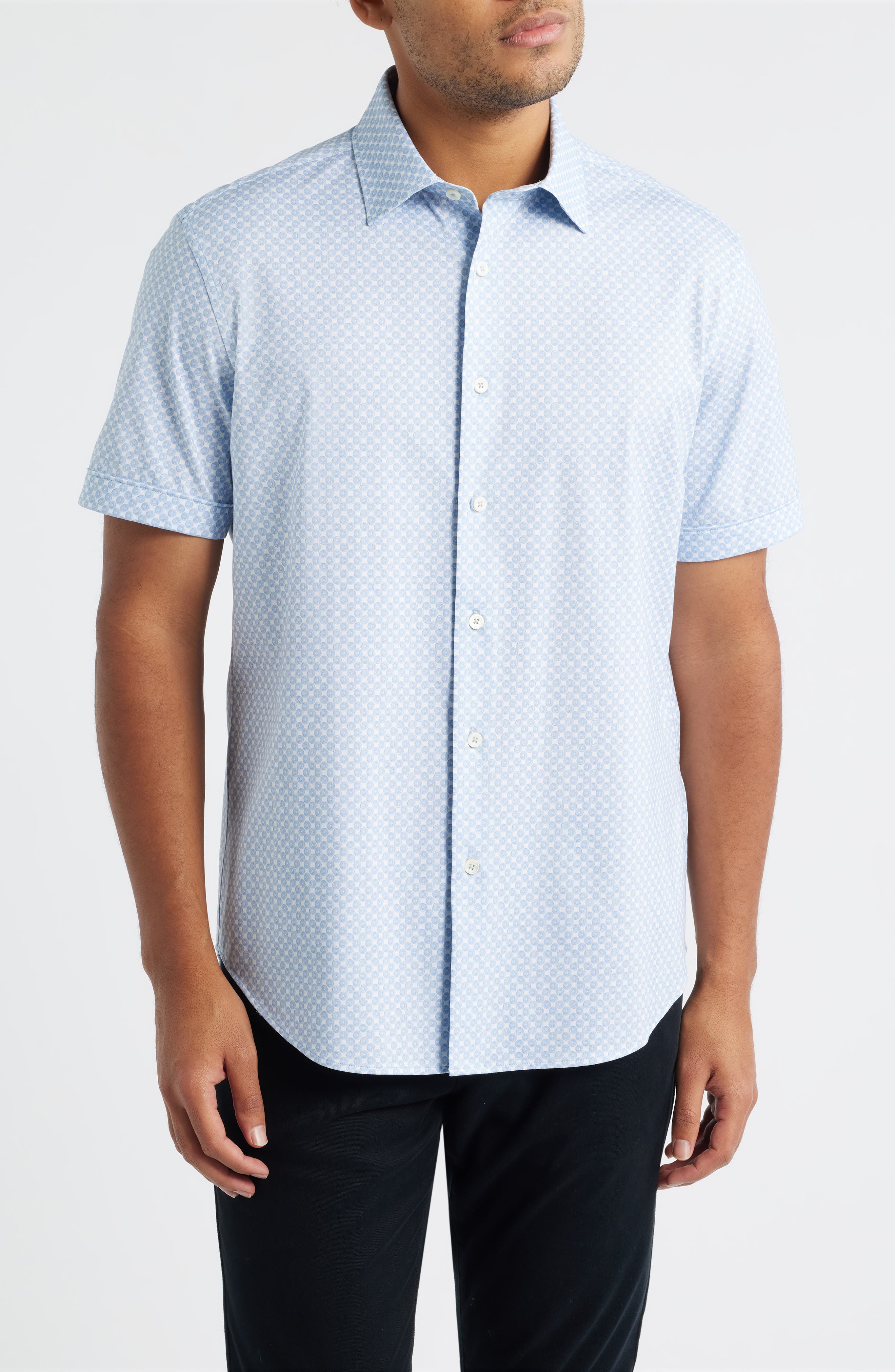 Miles OoohCotton Print Short Sleeve Button-Up Shirt