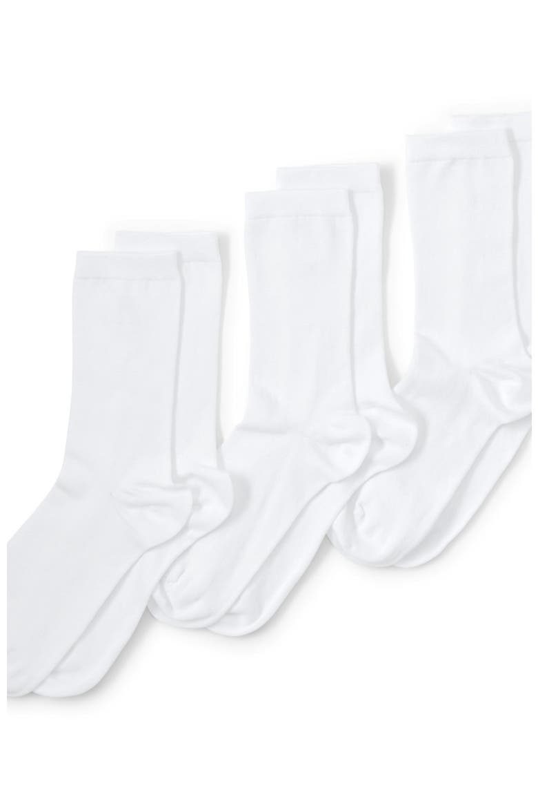 3-Pack Everyday Basic Crew Socks, Main, color, White