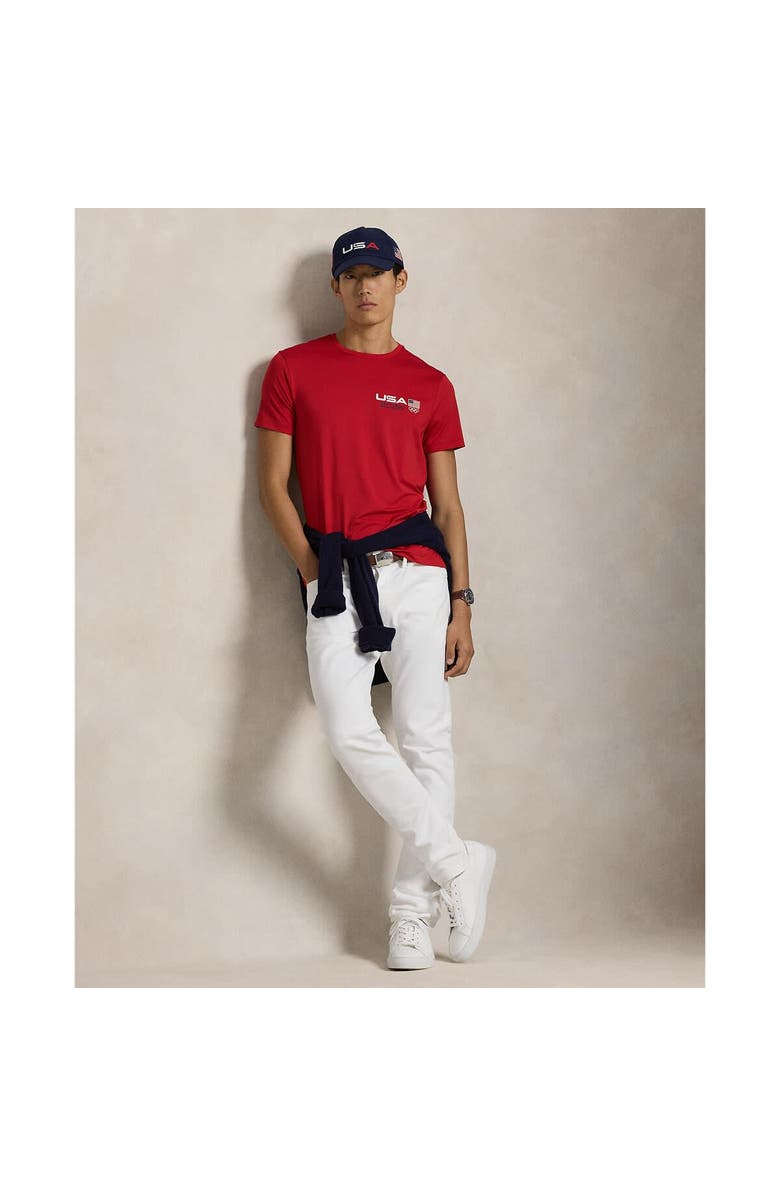 Polo Ralph Lauren Men's Polo Ralph Lauren Team USA Stretch Jersey T-Shirt, Alternate, color, Red