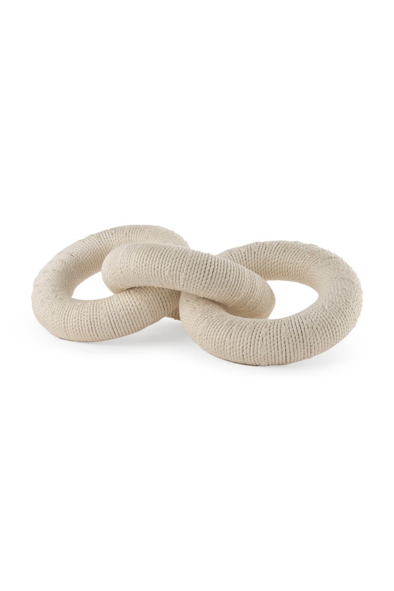 Alize Circular Chain Link Decorative Object, Main, color, Beige