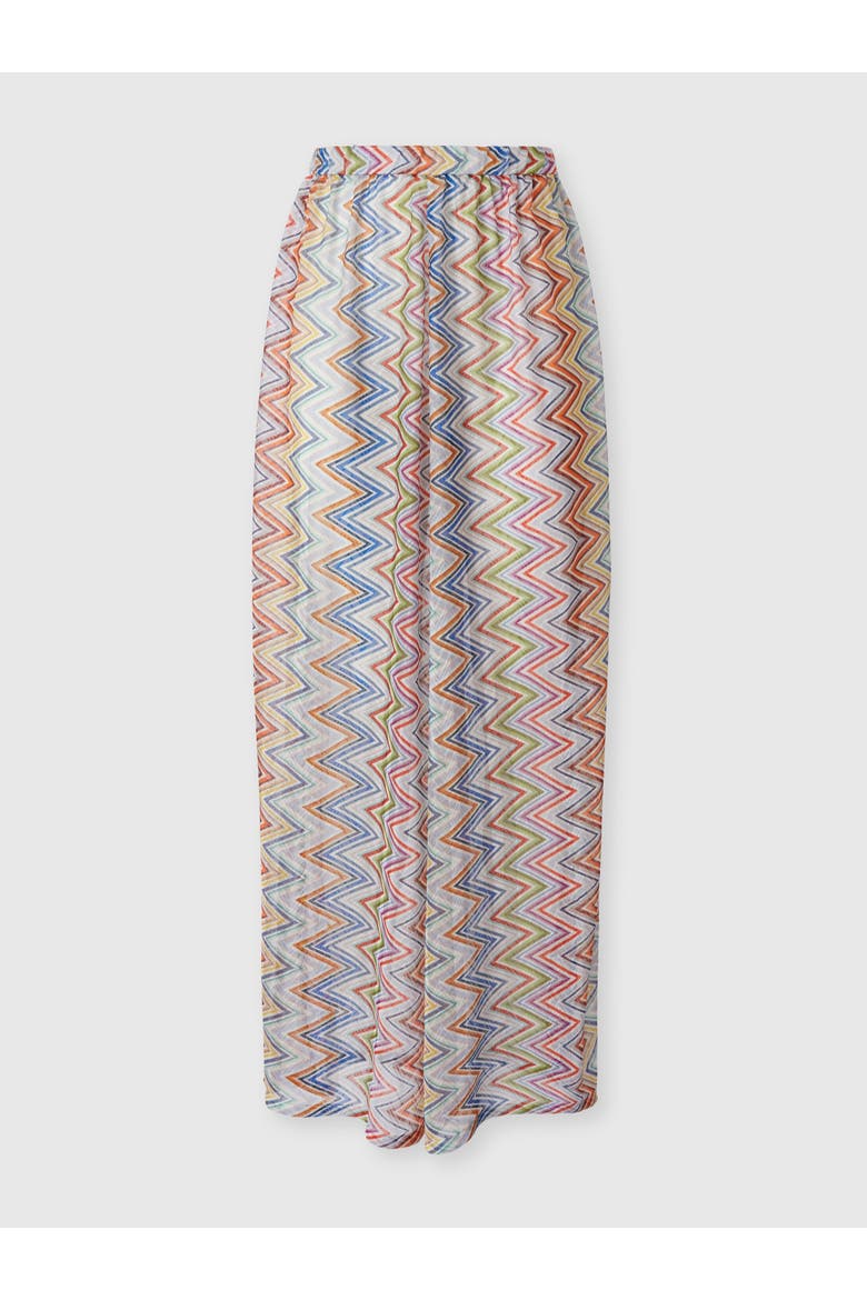 Zig Zag Printed Fabric Cover-up Trousers, Main, color, Multicoloured