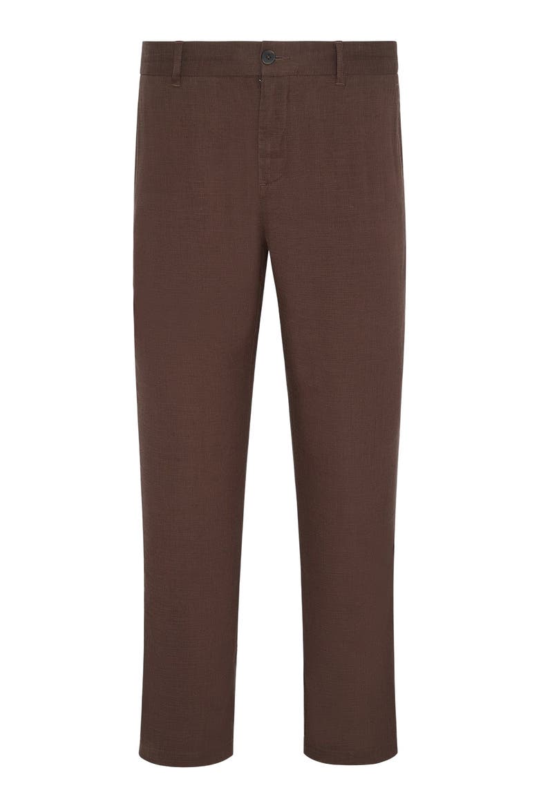 Stretch Linen Trouser, Alternate, color, Espresso