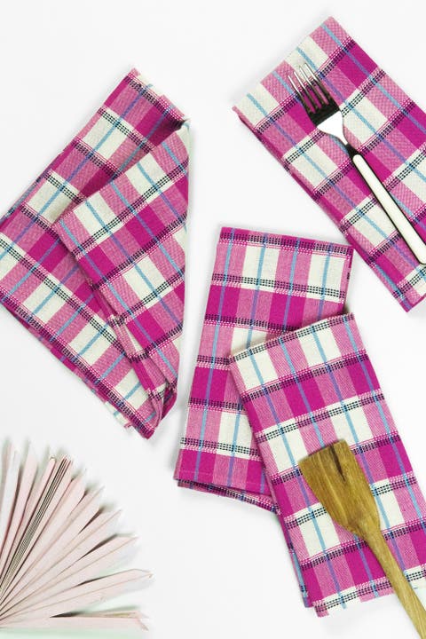 San Andres Gingham Napkins, Set Of 4