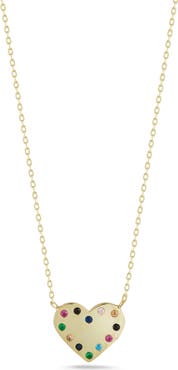 SPHERA MILANO Cubic Zirconia Heart Shape Pendant Necklace