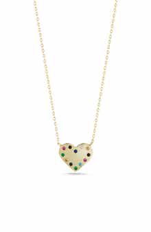 SPHERA MILANO Cubic Zirconia Heart Shape Pendant Necklace