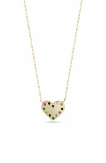SPHERA MILANO Cubic Zirconia Heart Shape Pendant Necklace